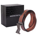 Load image into Gallery viewer, BLACK LOGO BUCKLE HAMMERED TAN BELT
