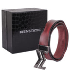 Load image into Gallery viewer, BLACK LOGO BUCKLE HAMMERED WINE BELT
