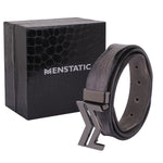 Load image into Gallery viewer, BLACK LOGO BUCKLE HAMMERED GREY BELT
